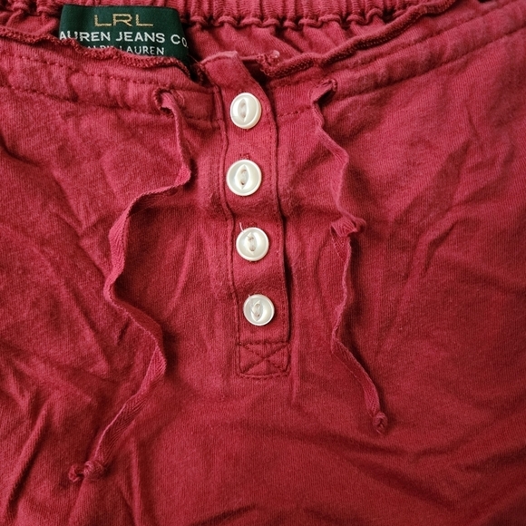 LRL Laren Ralph Lauren Pink Ruffle Neck & Sleeves Pullover Top Women's Plus 1X - Picture 4 of 6